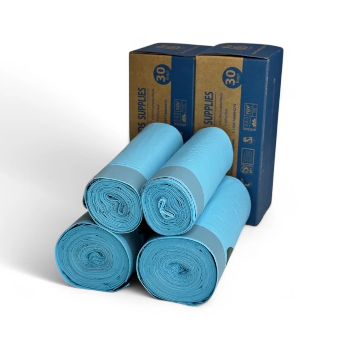 Biodegradable Recyclable-Waste Blue Bin Liners