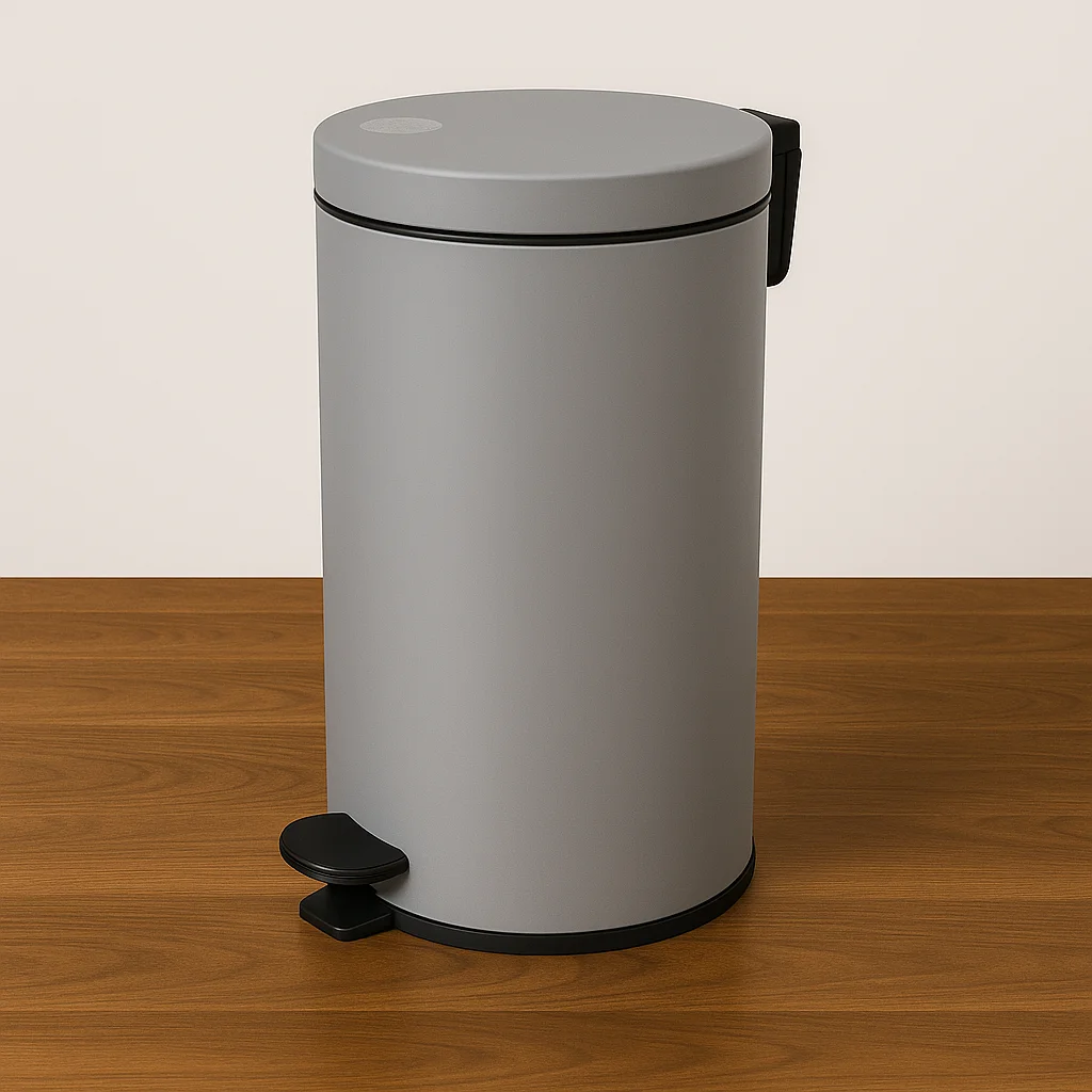 30L Grey Pedal Bin Garbage Can