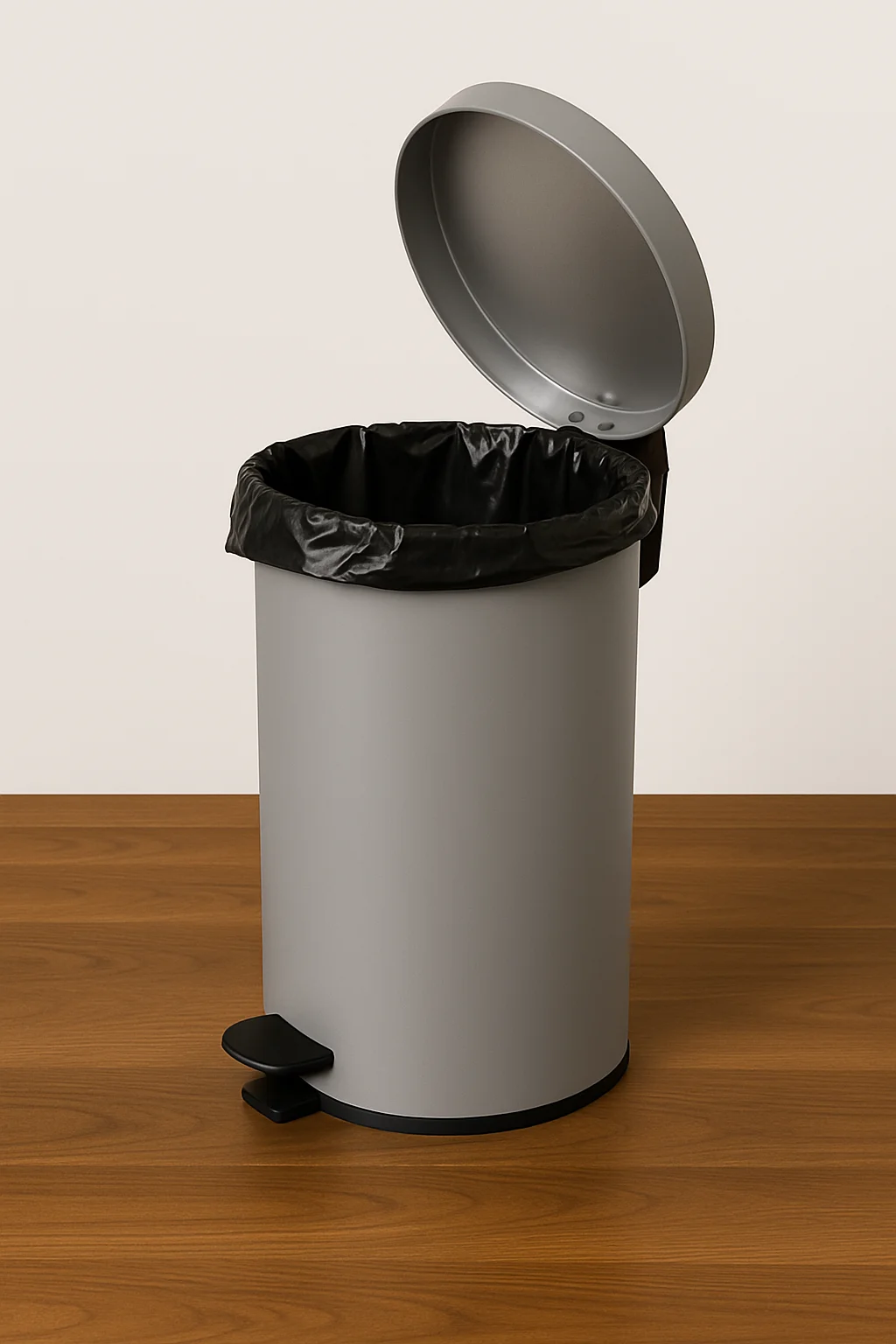 30L Grey Pedal Bin Garbage Can